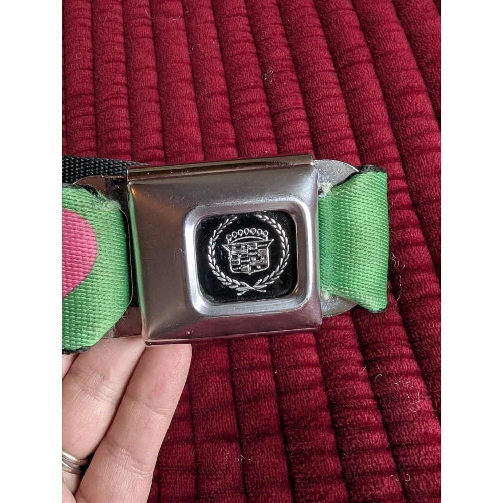 Cadillac Seatbelt Belt by Buckle Down I Love Pandas Vintage USA Y2K 90s Grunge